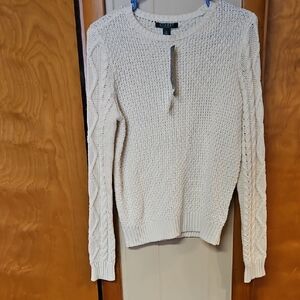 Ralph Lauren Cream Cable Knit Sweater